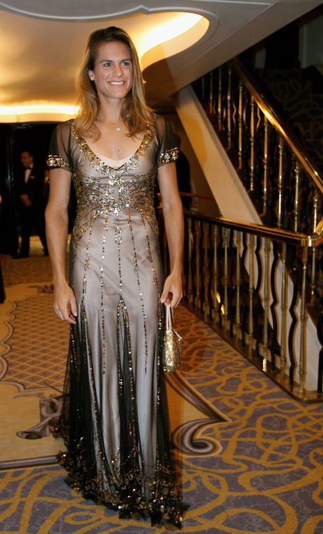 Wimbledon Ladies Champion Amelie Mauresmo of France attends the Wimbledon Winners' Dinner at the Savoy Hotel on July 9, 2006 in London, England